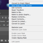 Creating linked smart object in Photoshop 