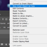 Creating linked smart object in Photoshop 